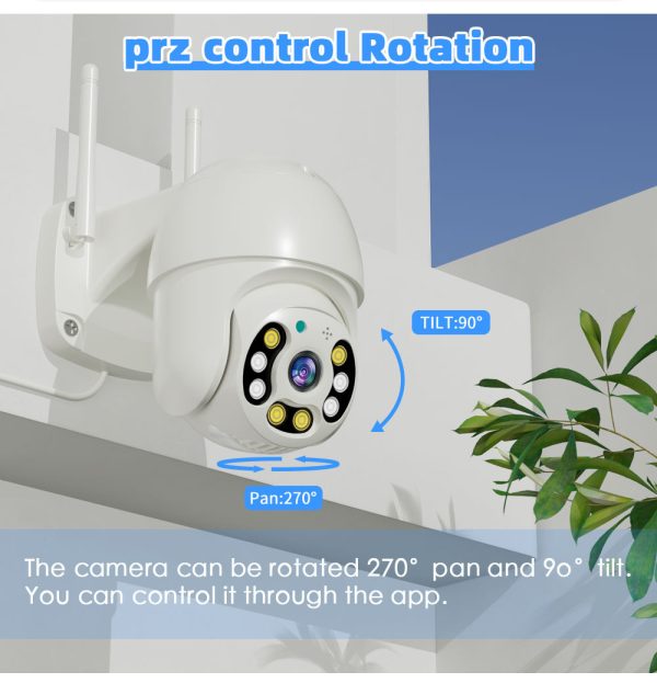 主图_07 1296P Full Color Wireless PTZ Outdoor IP Dome Camera AI Humanoid Detection Home Security CCTV Baby Monitor
