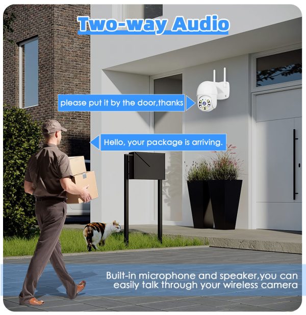 描述图_11 1296P Full Color Wireless PTZ Outdoor IP Dome Camera AI Humanoid Detection Home Security CCTV Baby Monitor