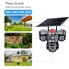 主图_03 Outdoor PTZ 6MP 4G SIM WIFI Solar Panel Triple Lens Camera Home Security CCTV Video Surveillance Built-in Battery V380pro
