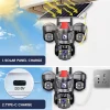 主图_07 Outdoor PTZ 6MP 4G SIM WIFI Solar Panel Triple Lens Camera Home Security CCTV Video Surveillance Built-in Battery V380pro