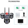 描述图_09 Outdoor PTZ 6MP 4G SIM WIFI Solar Panel Triple Lens Camera Home Security CCTV Video Surveillance Built-in Battery V380pro