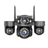 Triple Lens WiFi PTZ Security Camera – Smarter Outdoor Surveillance with Three-Way Coverage