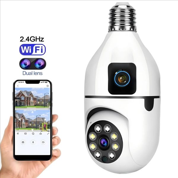 主图_01 4MP HD Wifi Surveillance PTZ Camera Outdoor with Dual Lens Dual Screen AI Auto Tracking IP Security Protection CCTV Video