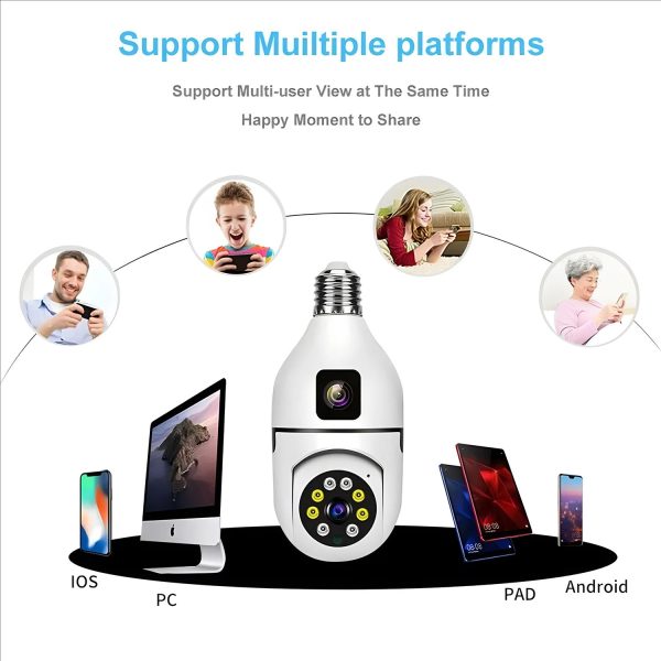 主图_03 4MP HD Wifi Surveillance PTZ Camera Outdoor with Dual Lens Dual Screen AI Auto Tracking IP Security Protection CCTV Video