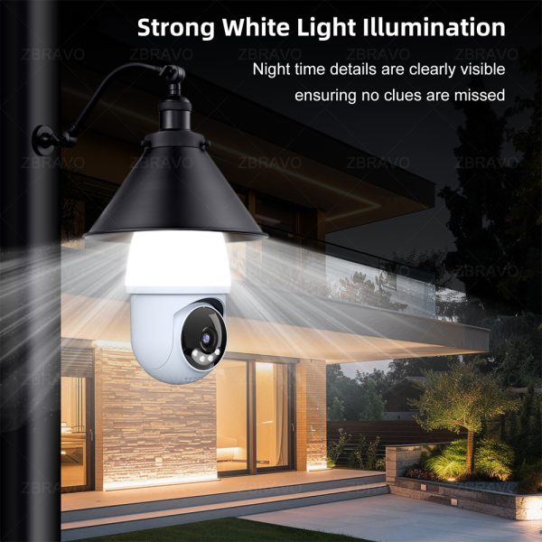 主图_06 YOOSEE E27 Wifi Bulb Camera 5MP Wifi PTZ Colorful Night Vision Two Way Audio Baby Monitor Auto Tracking Wireless Security Camera