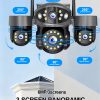 Triple Lens WiFi PTZ Security Camera – Smarter Outdoor Surveillance with Three-Way Coverage