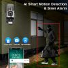 8MP Dual Lens WiFi PTZ Security Camera with AI Human Detection & Color Night Vision