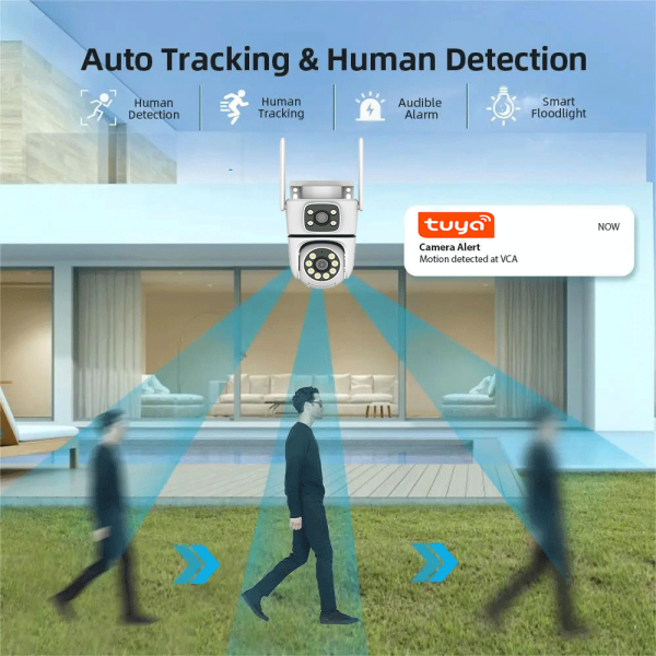 描述图_20 Tuya Dual-Lens 5G Wifi Camera PTZ Outdoor 4K HD Dual Screen Home Security-protection Camera Color Night Vision Surveillance