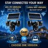 6MP Triple-Lens Solar Security Camera – Dedicated 4G LTE & 2.4GHz WiFi Version | AI Human Tracking, 30M Night Vision, IP65 Outdoor CCTV