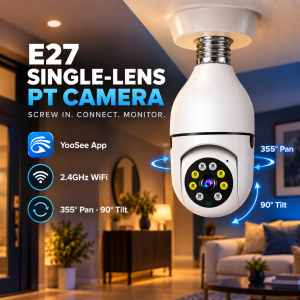 E27 Bulb Camera  PT WiFi Camera with Human Tracking | YooSee