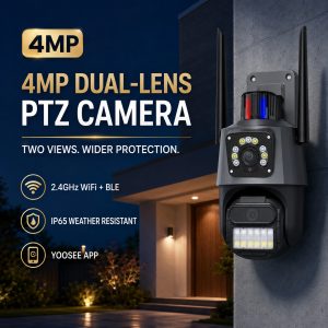 4MP Dual-Lens Outdoor WiFi PTZ Camera | DHS CCTV