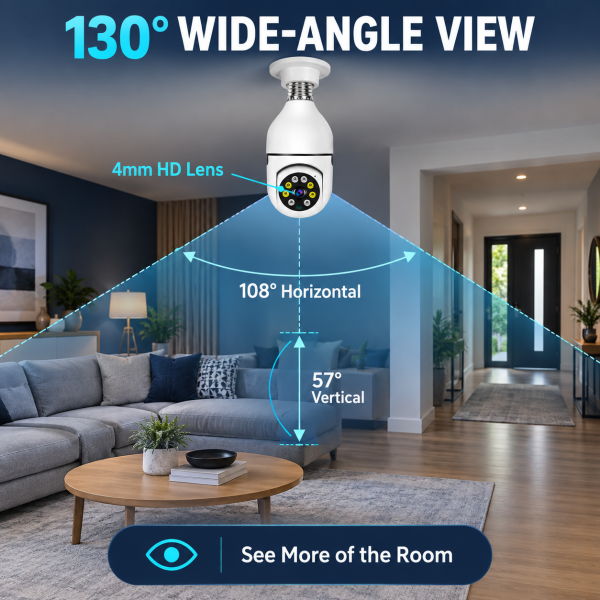 E27 Bulb Camera  PT WiFi Camera with Human Tracking | YooSee