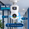 4k Bulb Camera Dual-Lens PT Camera | YooSee WiFi Indoor Security