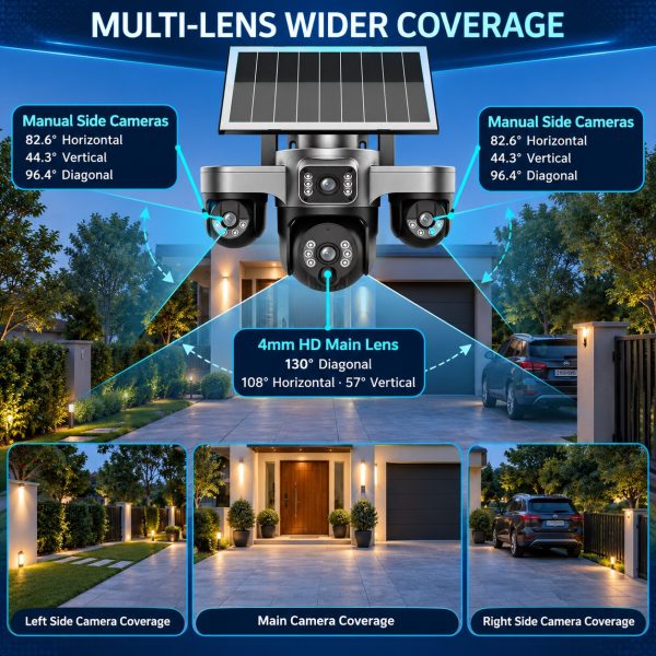AI 4G AOV Solar Security Camera with 24/7 Recording