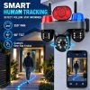 Triple-Lens PT WiFi Camera with Triple View and Large Speaker