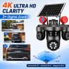 4K Solar Triple-Lens WiFi Security Camera with 3 Live Views