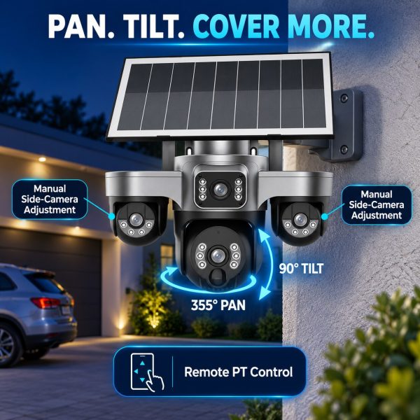 AI 4G AOV Solar Security Camera with 24/7 Recording