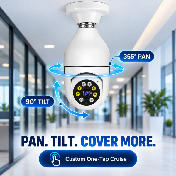 E27 Bulb Camera  PT WiFi Camera with Human Tracking | YooSee
