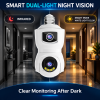 4k Bulb Camera Dual-Lens PT Camera | YooSee WiFi Indoor Security