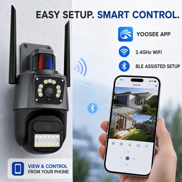 4MP Dual-Lens Outdoor WiFi PTZ Camera | DHS CCTV