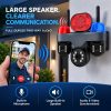 Triple-Lens PT WiFi Camera with Triple View and Large Speaker