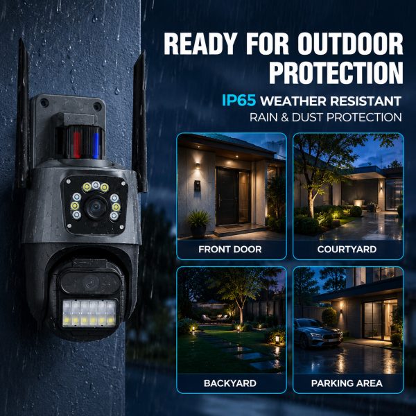 4MP Dual-Lens Outdoor WiFi PTZ Camera | DHS CCTV