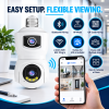 4k Bulb Camera Dual-Lens PT Camera | YooSee WiFi Indoor Security