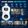 4k Bulb Camera Dual-Lens PT Camera | YooSee WiFi Indoor Security