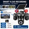 4K Solar Triple-Lens WiFi Security Camera with 3 Live Views
